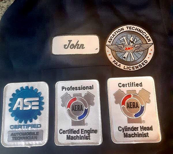 John's certification badges